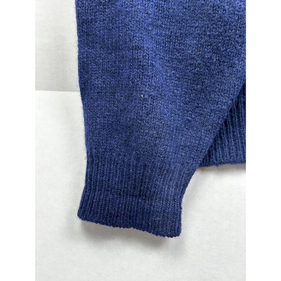 Vintage Claybrooke Sweater Mens Large Shetland Wool Blue Preppy Classic Timeless - Picture 7 of 8